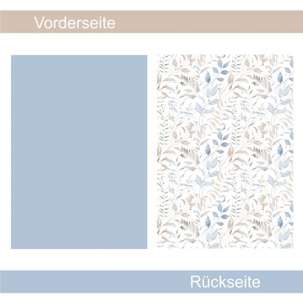 Blätter blau - Designpapier